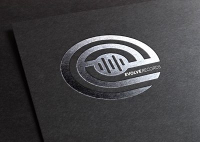 Evolve Records Logo Silverfoil Mock Up