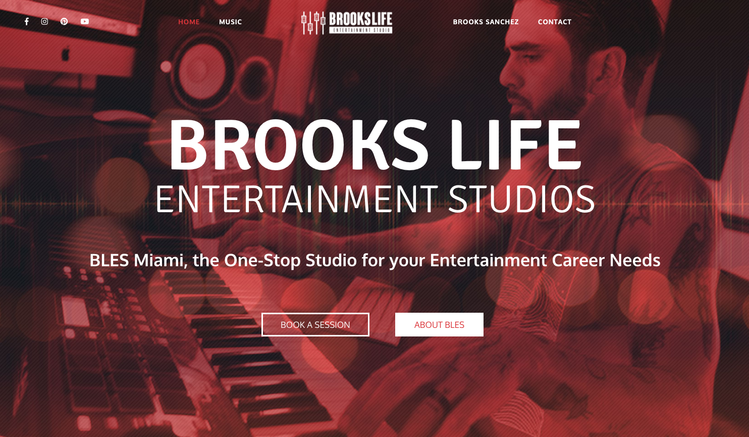Bles Studios Website Homepage